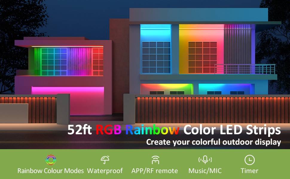 Best outdoor rgb led strip lights outlet